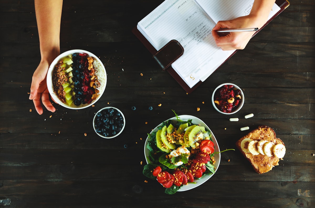 Protein-rich foods including eggs, fish, and legumes